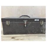 Brown metal tool box