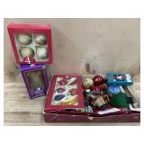 Flat of Christmas ornaments