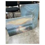 24x36 Canvas seaside print and 24x36 Poster frame