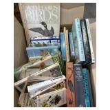 Box of nature and ecology books