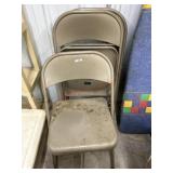 3- Metal folding chairs