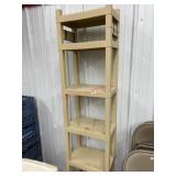 Plastic narrow shelf unit