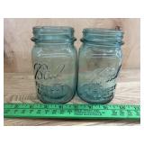 14x Blue Ball Mason Jars