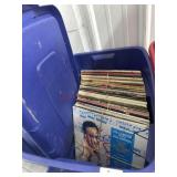 One storage bin with records