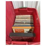 One storage bin with records
