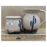 Marshall TX Soutwest pottery pitcher and matching