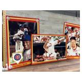3 Felt Baseball Wall Mats