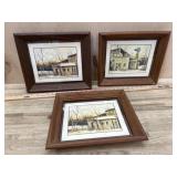 3- Rustic homestead prints in wood frames