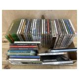 Flat of music CDs  approx 45  some Rock and Roll