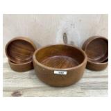 5 Piece wood salad set
