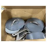 Used 11 piece ceramic non stick cookware set