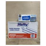 300 forks and 2000 straws