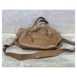 Leather look weekender bag