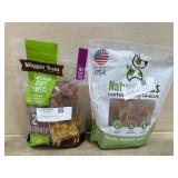 Wagging train dog treats. Nature gnaws dog chews
