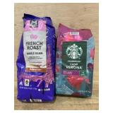 French roast whole bean coffee. Starbucks cafe