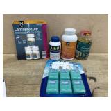 Acid reducer. Advil. Turmeric. Omega 3. Floss