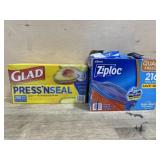 Ziploc bags. Glad press and seal