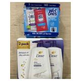 140pk Wet Ones, 2pk Dove Body Wash
