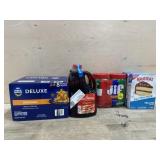 Deluxe Mac and cheese. 2 syrup. Jif. 3 krusteaz