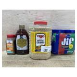 Caribbean jerk seasoning. Honey. Bread crumbs.