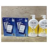 2 boxes secret clinical and 2 play body wash