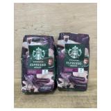 2 Starbucks espresso roast coffee 2.5 lbs each