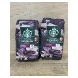 2 Starbucks espresso roast coffee 2.5 lbs each