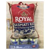 20lb Royal Rice, 6pk Allens Italian Green Beans