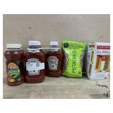 Salsa. Ketchup. Pistachios. Larabar