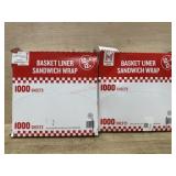 2 basket liner sandwich wraps