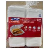 125ct Hefty 1 Compartment Hinged Lid Containers