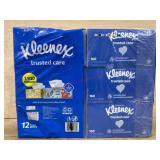 12 flat boxes Kleenex