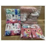 Girls: 2x PJs Sz 10/12 & 7/8, Slippers Sz 13/1,