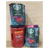 2x Starbucks Verona Dark Roast, Folgers