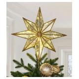 Pre lit star tree topper