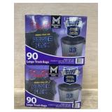 2 boxes 33 gallon trash bags