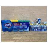 Clorox wipes and Dawn platinum power wash