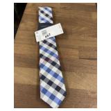 Blue checked boys tie
