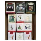 Flat of 12 Hallmark miniature ornaments