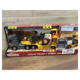 Volvo truck and wheel loader