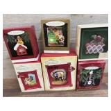 6- Hallmark ornaments Star Trek, Santa and more