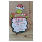 Grinch Christmas dinner menu