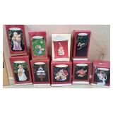 9- Hallmark ornaments Timon, Snowman and misc