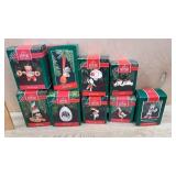 9- Hallmark small ornaments.   Animals , Santa