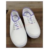 White size 10 ladies white slip on shoes