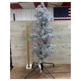 3 Foot silver Christmas tree pre lit