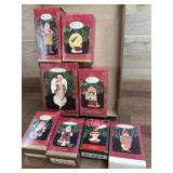 8- Hallmark ornaments Angel, Santa and more