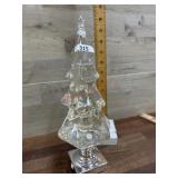 14 inch Clear glass Christmas tree