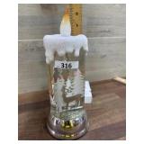 9 inch Battery operated snow candle