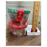 2 packs of 2 Food storage containers